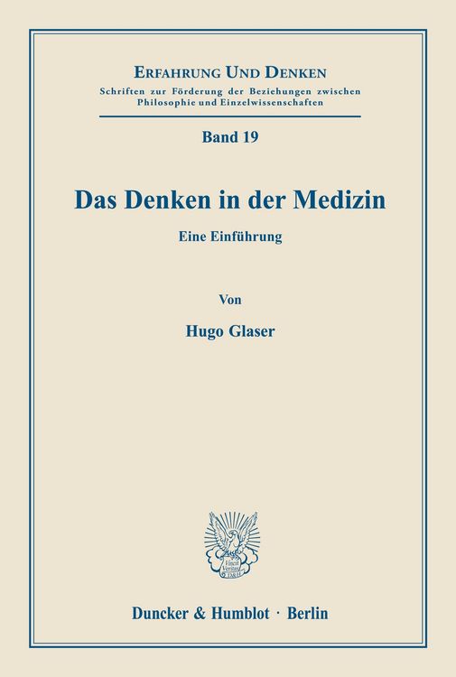 Produktbild: Das Denken in der Medizin.