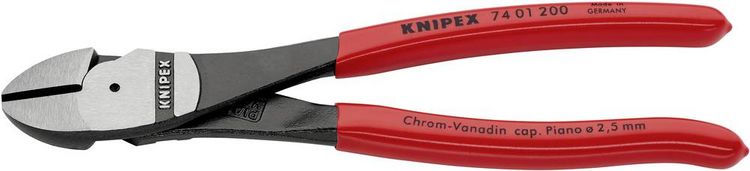 Produktbild: Knipex 74 01 200 Werkstatt Kraft-Seitenschneider mit Facette 200mm