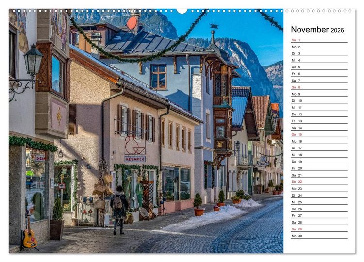 Produktbild: Garmisch-Partenkirchen - Bayerischer Charme im Werdenfelser Land (Wandkalender 2026 DIN A2 quer), CALVENDO Monatskalender