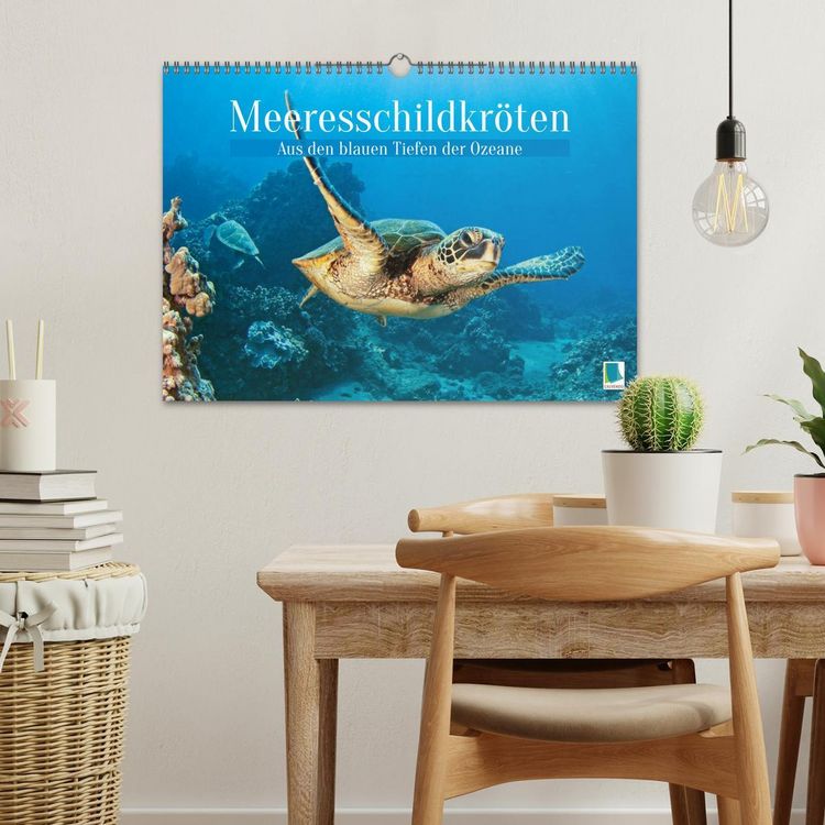 Produktbild: Meeresschildkr&ouml;ten: Aus den blauen Tiefen der Ozeane (Wandkalender 2026 DIN A3 quer), CALVENDO Monatskalender