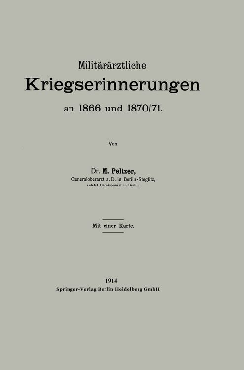 Produktbild: Milit&auml;r&auml;rztliche Kriegserinnerungen an 1866 und 1870/71