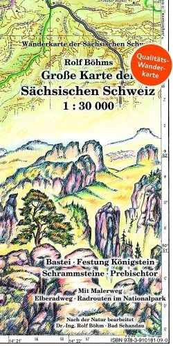 Produktbild: Gro&szlig;e Karte der S&auml;chsischen Schweiz 1:30000