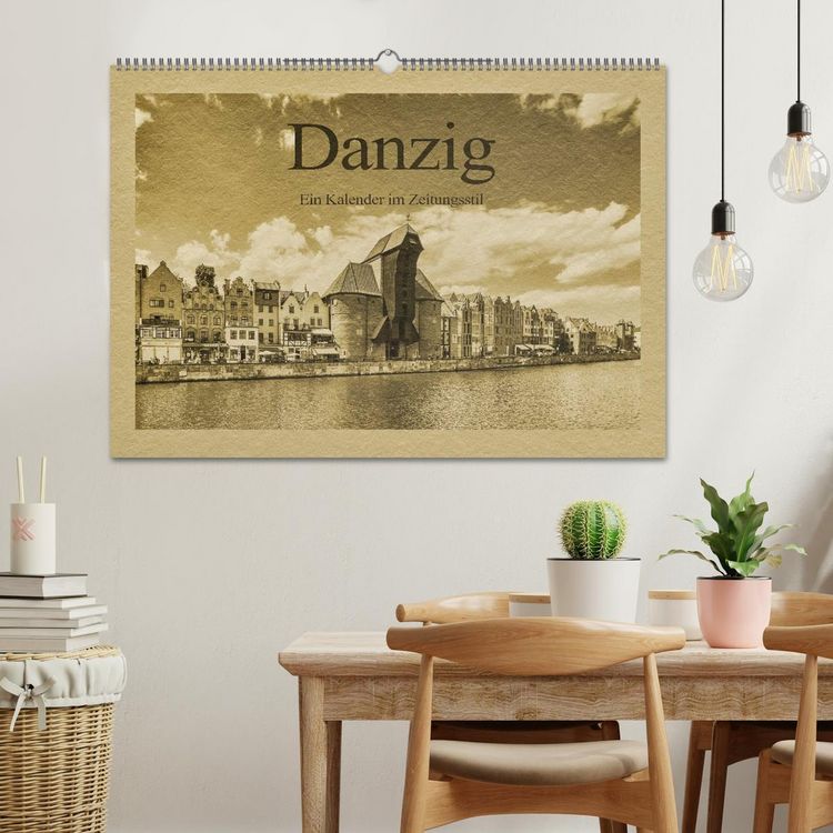 Produktbild: Danzig &ndash; Ein Kalender im Zeitungsstil (Wandkalender 2026 DIN A2 quer), CALVENDO Monatskalender
