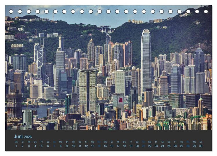 Produktbild: Hong Kong - Skylines (Tischkalender 2026 DIN A5 quer), CALVENDO Monatskalender
