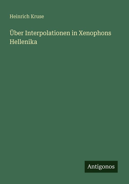 Produktbild: &Uuml;ber Interpolationen in Xenophons Hellenika