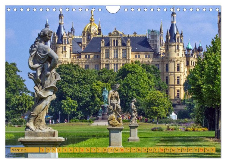 Produktbild: Schloss Impressionen - Residenz- und Landeshauptstadt Schwerin (Wandkalender 2026 DIN A4 quer), CALVENDO Monatskalender