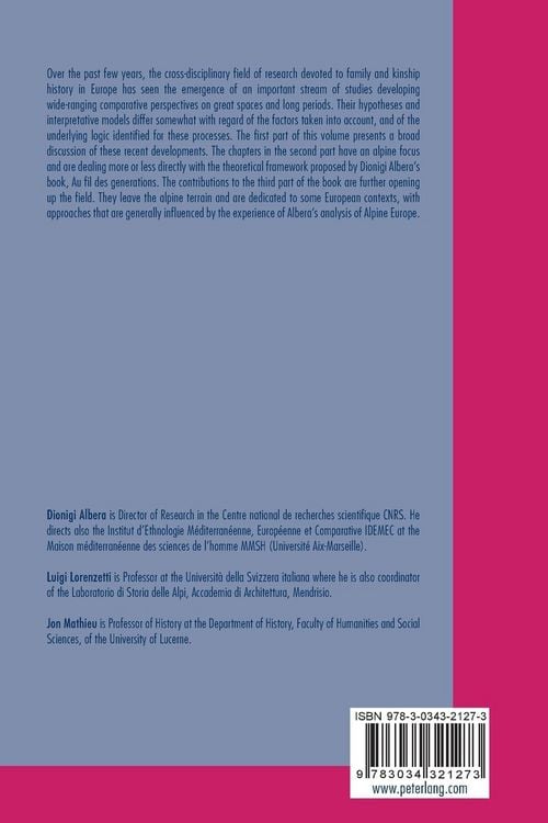 Produktbild: Reframing the History of Family and Kinship: From the Alps towards Europe
