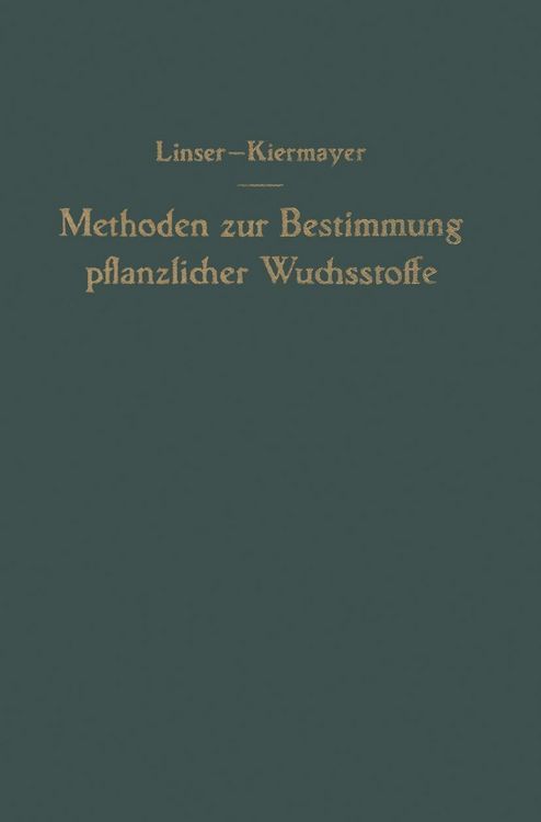 Produktbild: Methoden zur Bestimmung pflanzlicher Wuchsstoffe