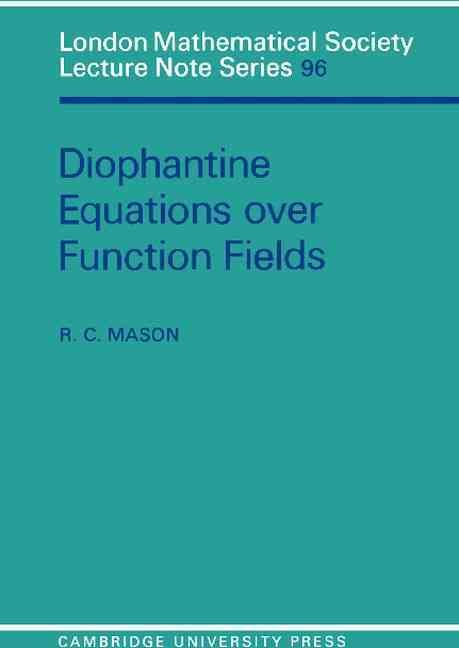 Produktbild: Diophantine Equations Over Function Fields