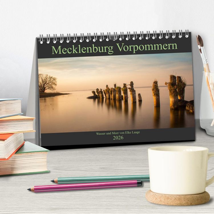 Produktbild: Mecklenburg Vorpommern - Wasser und Meer (Tischkalender 2026 DIN A5 quer), CALVENDO Monatskalender