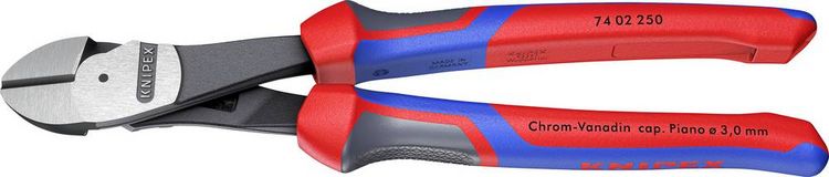 Produktbild: Knipex 74 02 250 Werkstatt Kraft-Seitenschneider mit Facette 250mm