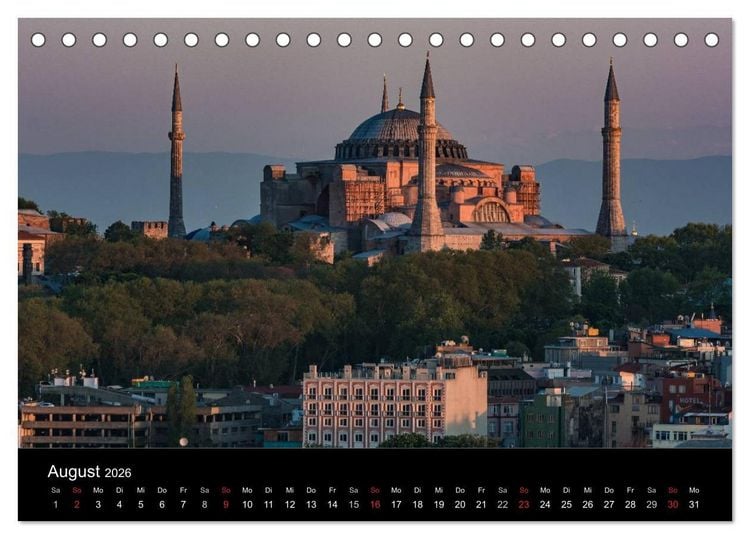 Produktbild: Istanbul - Stadt am Bosporus (Tischkalender 2026 DIN A5 quer), CALVENDO Monatskalender