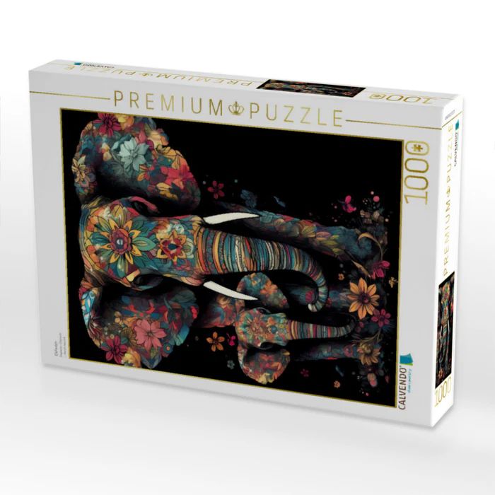 Produktbild: CALVENDO Puzzle Elefanten | 1000 Teile Lege-Gr&ouml;&szlig;e 64x48cm Foto-Puzzle f&uuml;r gl&uuml;ckliche Stunden