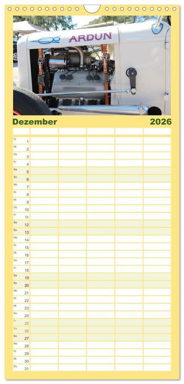 Produktbild: Familienplaner 2026 - Ford Flathead V8 Motoren mit 5 Spalten (Wandkalender, 21 x 45 cm) CALVENDO
