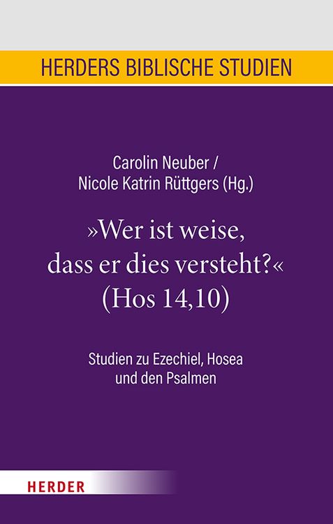 Produktbild: &bdquo;Wer ist weise, dass er dies versteht?&ldquo; (Hos 14,10)