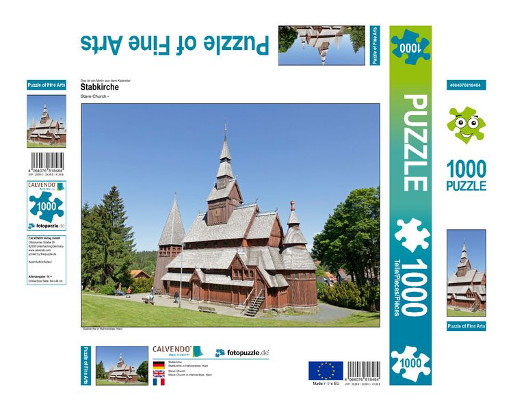 Produktbild: CALVENDO Puzzle Stabkirche | 1000 Teile Lege-Gr&ouml;&szlig;e 64x48cm Foto-Puzzle f&uuml;r gl&uuml;ckliche Stunden