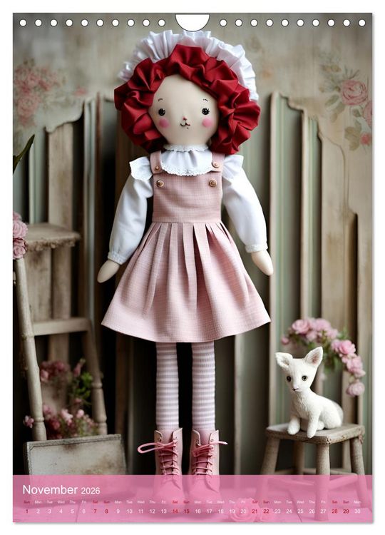 Produktbild: Romantic Dolls (Wall Calendar 2026 DIN A4 portrait), CALVENDO 12 Month Wall Calendar