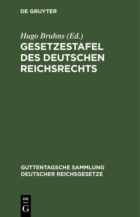 Produktbild: Gesetzestafel des deutschen Reichsrechts