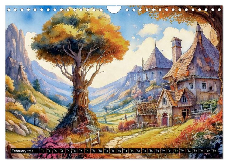 Produktbild: Visions of a Fairytale World (Wall Calendar 2026 DIN A4 landscape), CALVENDO 12 Month Wall Calendar