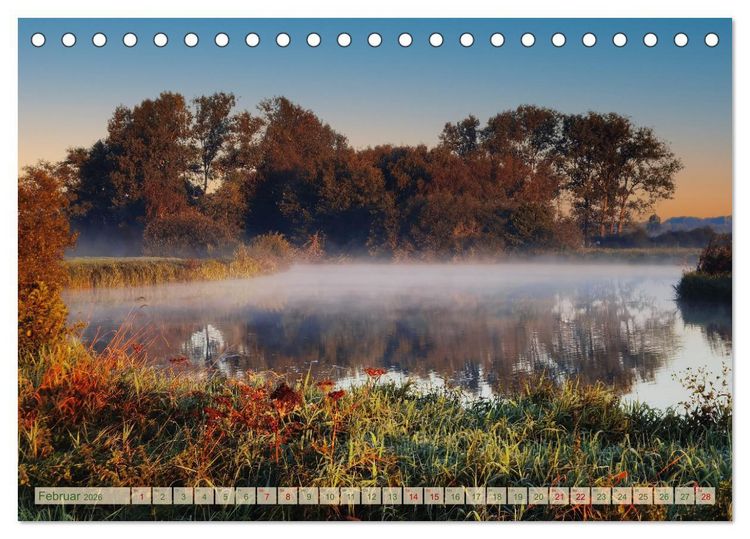 Produktbild: Morgengl&uuml;hen & Nebelschimmer (Tischkalender 2026 DIN A5 quer), CALVENDO Monatskalender