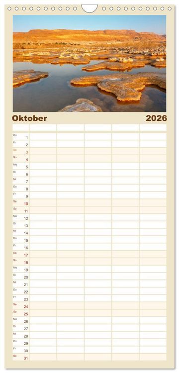 Produktbild: Familienplaner 2026 - Zwischen Tradition und Moderne: Israel mit 5 Spalten (Wandkalender, 21 x 45 cm) CALVENDO