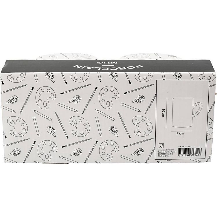 Produktbild: Creativ Company Becher, H 10 cm, D 7,4 cm, Wei&szlig;, 2 Stk