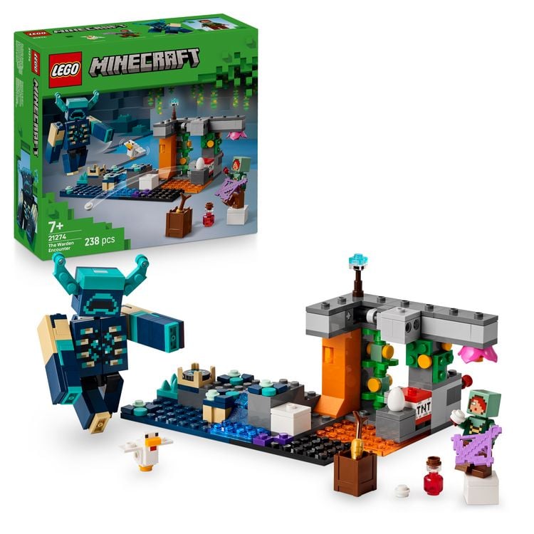 Produktbild: LEGO Minecraft 21274 Begegnung mit dem W&auml;chter, Minecraft Spielzeug