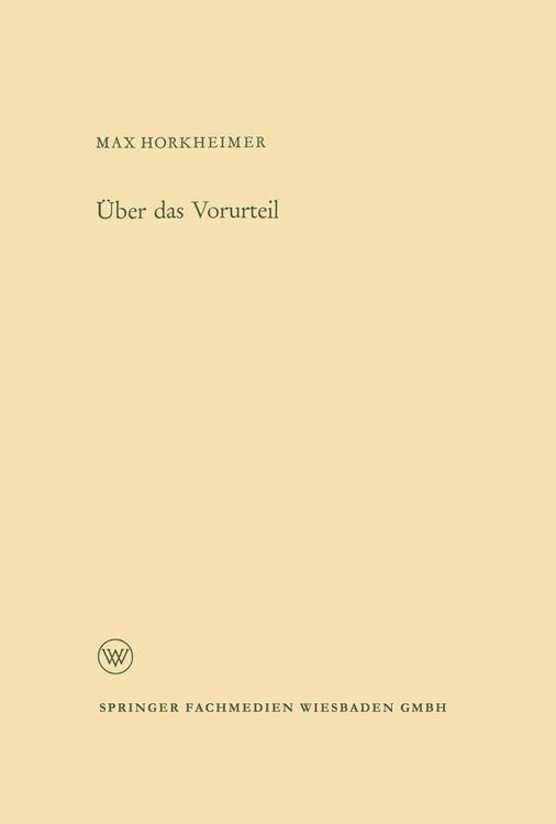 Produktbild: &Uuml;ber das Vorurteil