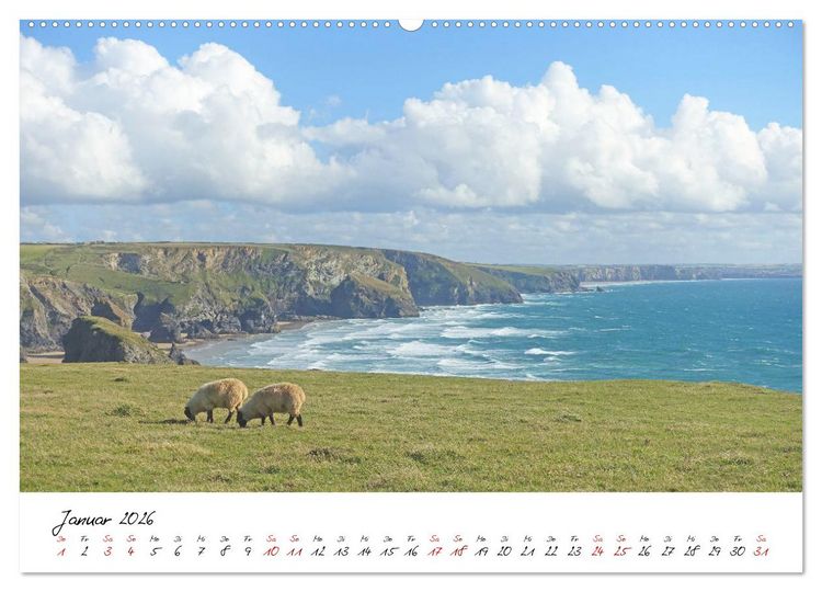 Produktbild: Cornwall. Der malerische S&uuml;dwesten Englands (Wandkalender 2026 DIN A2 quer), CALVENDO Monatskalender