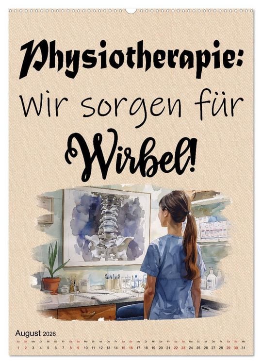 Produktbild: Physiospr&uuml;che (Wandkalender 2026 DIN A2 hoch), CALVENDO Monatskalender