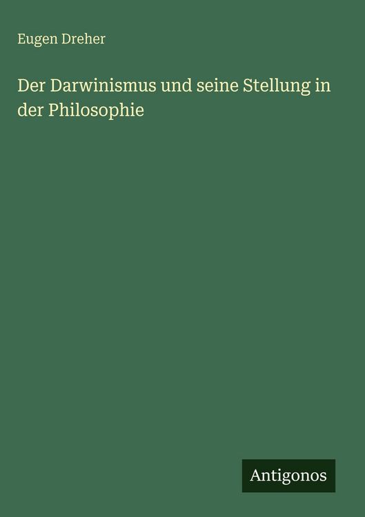 Produktbild: Der Darwinismus und seine Stellung in der Philosophie