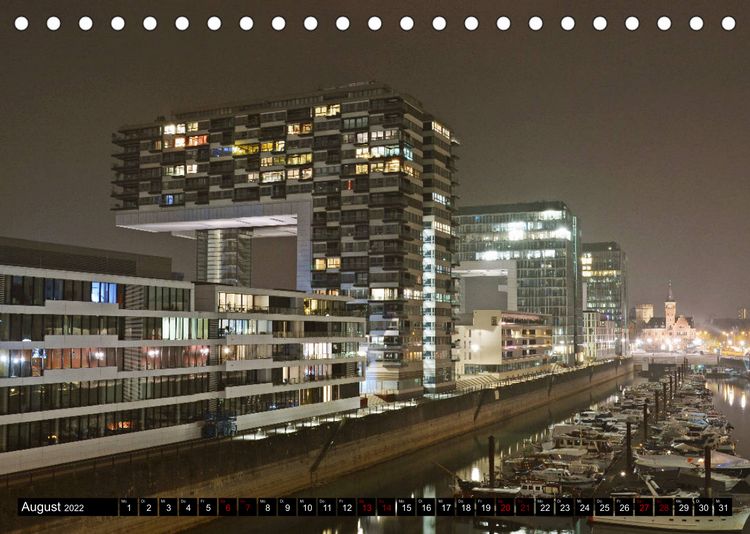 Produktbild: K&ouml;ln - Faszinierende Nachtbilder aus der Domstadt (Tischkalender 2022 DIN A5 quer)