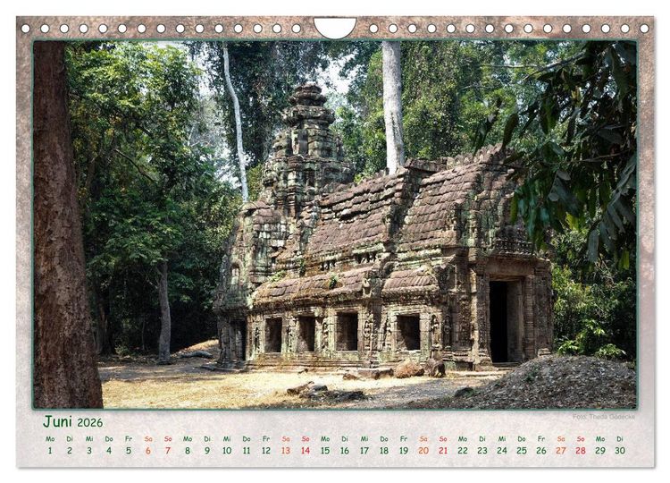Produktbild: Kambodscha, Angkor Thom, Angkor Wat und Bayon (Wandkalender 2026 DIN A4 quer), CALVENDO Monatskalender