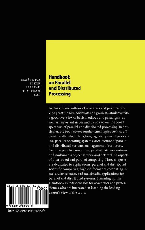 Produktbild: Handbook on Parallel and Distributed Processing