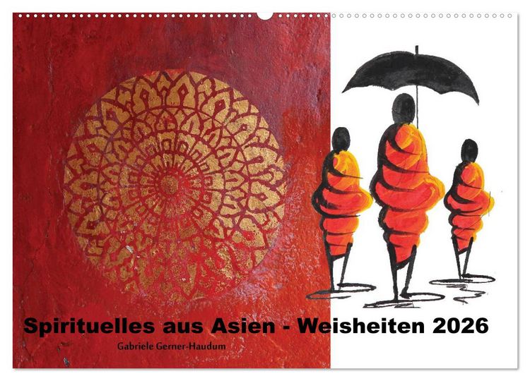 Produktbild: Spirituelles aus Asien - Weisheiten 2026 (Wandkalender 2026 DIN A2 quer), CALVENDO Monatskalender