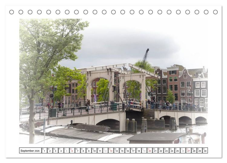 Produktbild: AMSTERDAM Erinnerungen (Tischkalender 2026 DIN A5 quer), CALVENDO Monatskalender