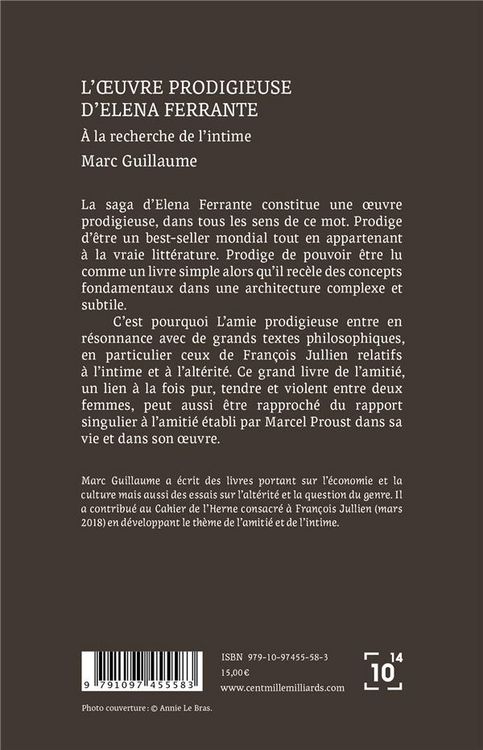 Produktbild: L'oeuvre prodigieuse d'Elena Ferrante