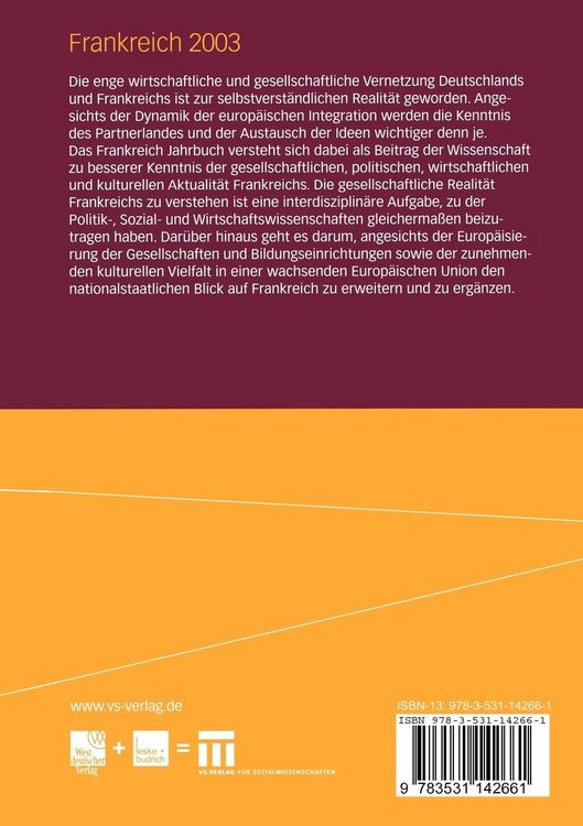 Produktbild: Frankreich Jahrbuch 2003