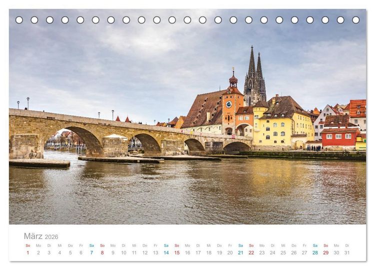 Produktbild: Regensburg - Welterbestadt an der Donau (Tischkalender 2026 DIN A5 quer), CALVENDO Monatskalender