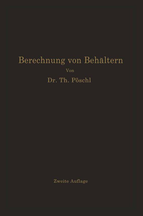Produktbild: Berechnung von Beh&auml;ltern nach neueren analytischen und graphischen Methoden