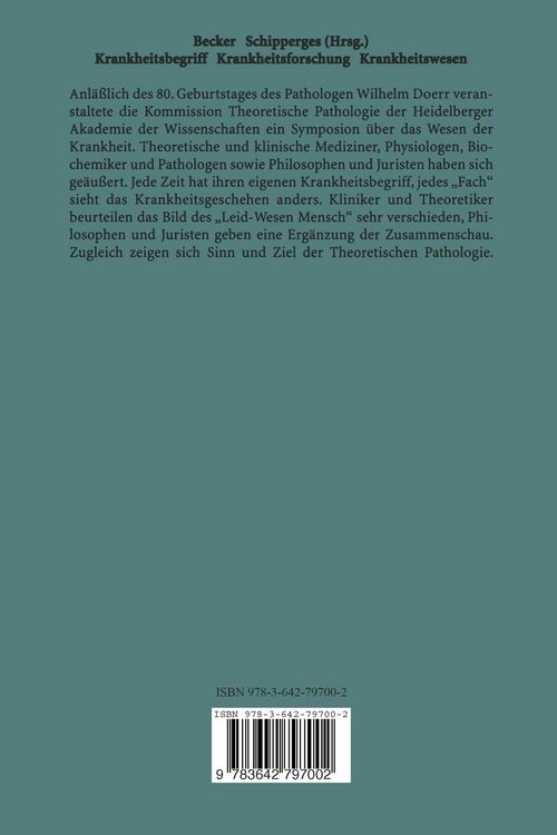 Produktbild: Krankheitsbegriff Krankheitsforschung Krankheitswesen