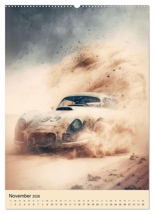 Produktbild: Autorennen durch die W&uuml;ste (hochwertiger Premium Wandkalender 2026 DIN A2 hoch), Kunstdruck in Hochglanz