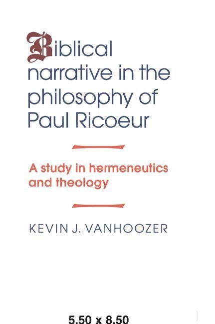 Produktbild: Biblical Narrative in the Philosophy of Paul Ricoeur