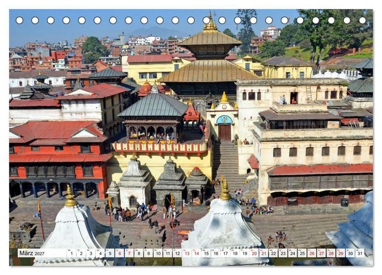 Produktbild: Das Kathmandutal (Tischkalender 2027 DIN A5 quer), CALVENDO Monatskalender
