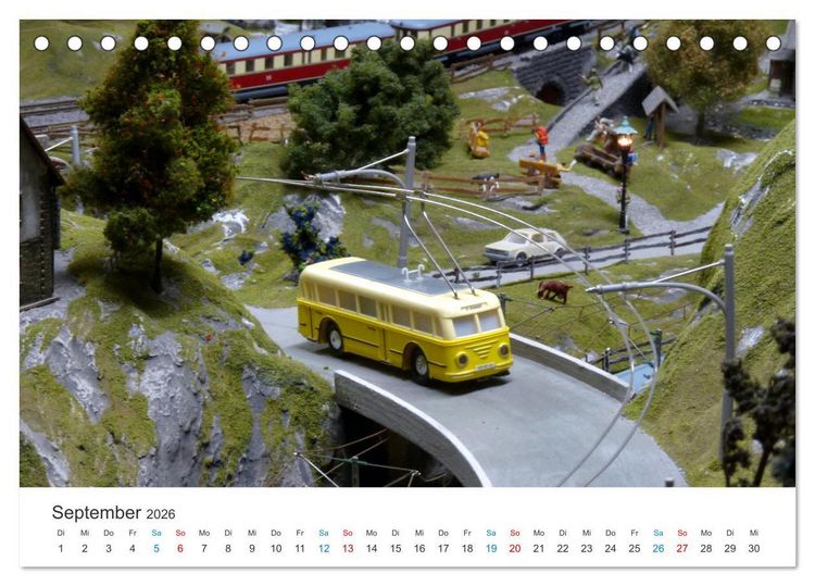 Produktbild: Bahn-Nostalgie im Modell (Tischkalender 2026 DIN A5 quer), CALVENDO Monatskalender