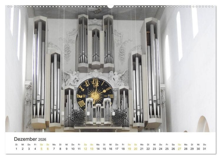 Produktbild: Fantastische Welt der Orgeln (hochwertiger Premium Wandkalender 2026 DIN A2 quer), Kunstdruck in Hochglanz