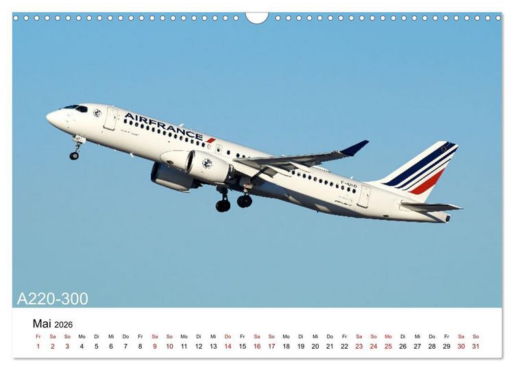 Produktbild: Flugzeuge von Airbus (Wandkalender 2026 DIN A3 quer), CALVENDO Monatskalender