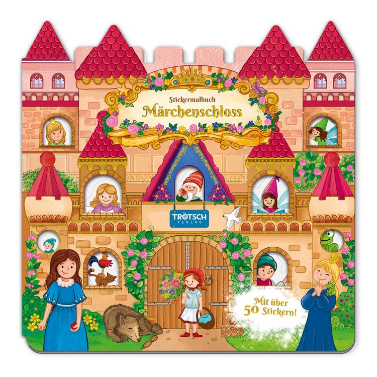 Produktbild: TR&Ouml;TSCH - Malbuch Stickermalbuch M&auml;rchenschloss| Ab 4 Jahren