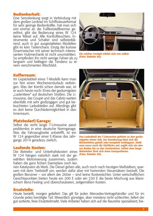 Praxisratgeber Klassikerkauf Mercedes-Benz W 124