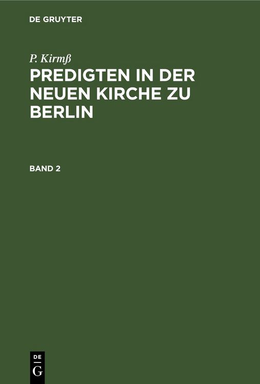 Produktbild: Predigten in der Neuen Kirche zu Berlin. Band 2